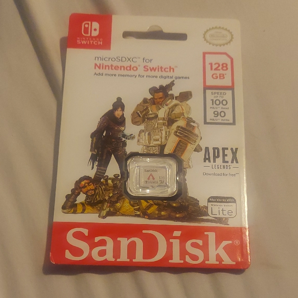 SanDisk 128GB microSDXC Card for Nintendo Switch - Red